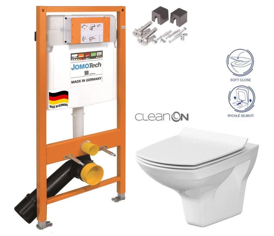 JOMOTech modul pre závesné WC bez sedátka + WC CERSANIT CLEANON CARINA + SEDADLO 174-91100700-00 CA3