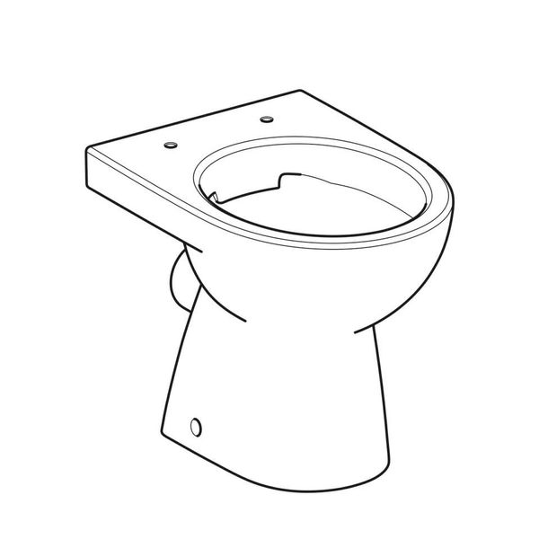 Geberit Selnova - Stojace WC, 490x352 mm, Rimfree, biela 500.480.01.1