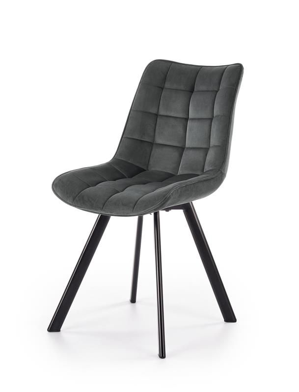 Halmar K332 jedálenská stolička, nohy - čierne, sedák - tmavo šedá