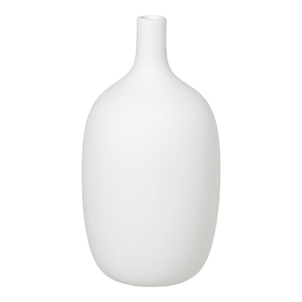 Biela keramická váza Blomus, výška 21 cm