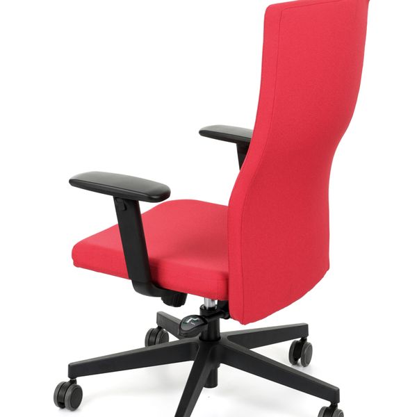 Kancelárska stolička s podrúčkami Timi Plus - červená (Kosma 02) / čierna