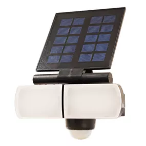 PRIOS Prios Wrenley solárne nástenné LED svetlo, snímač, plast, 8W, L: 21 cm, K: 28cm