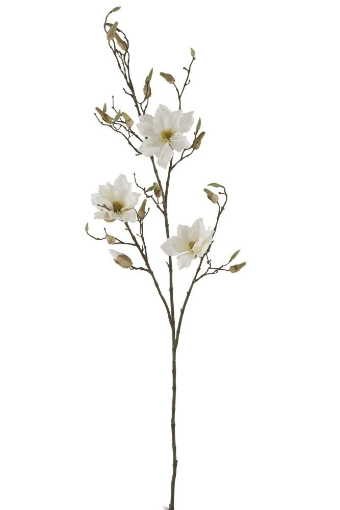 Dekoračné kvetina biela Magnolia - 119cm