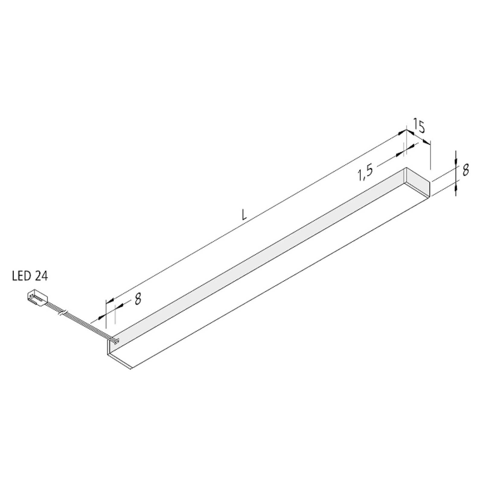 Hera Podhľadové LED svietidlo Top-Stick FMK 3000K 120cm, Obývacia izba / jedáleň, hliník, plast, 21.8W, Energialuokka: G, P: 120 cm, L: 1.5 cm, K: 0.8cm