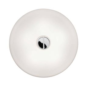 FLOS Button – jednoduché nástenné svietidlo IP44, Kúpeľňa, polykarbonát, 2GX13, 22W, K: 8cm