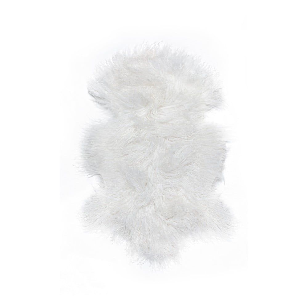 Biela kožušina z tibetskej ovce Bonami Selection, 60 x 90 cm