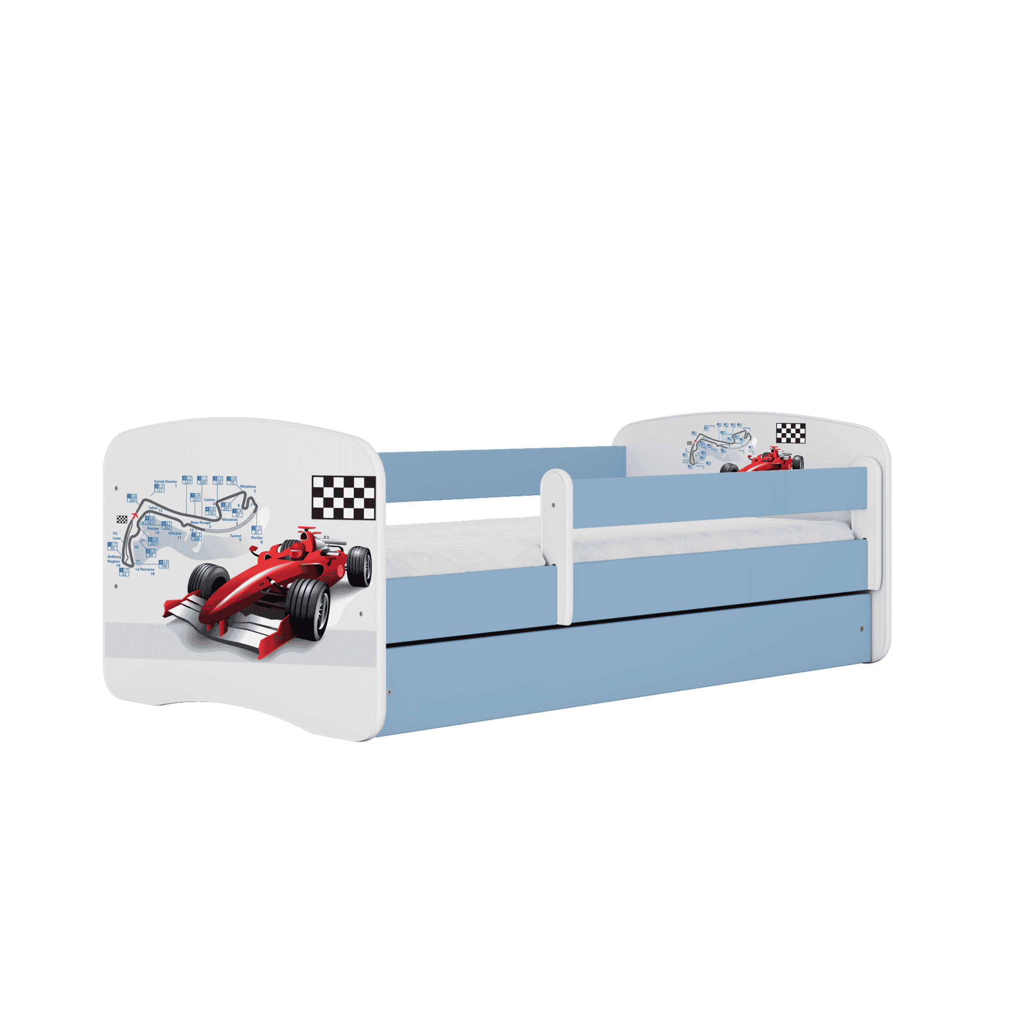 Letoss Detská posteľ BABY DREAMS 140/70 - Formula Modrá Bez matraca S uložným priestorom