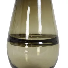 Sklenená váza PARADELA hnedá, výška 21,5 cm