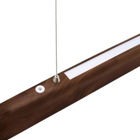 HerzBlut Arco LED svietidlo olejovaný orech 130 cm, Obývacia izba / jedáleň, drevo, nikel, akryl, 39.9W, P: 130 cm, L: 4 cm, K: 6.5cm
