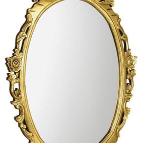 SAPHO - DESNA zrkadlo v ráme, 80x100cm, zlatá Antique IN352
