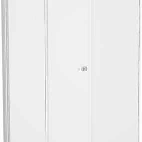 MEXEN/S - Lima sprchovací kút zalamovacie dvere 90 x 90 cm, transparent, chróm + Flat čierna vanička so sifónom 856-090-090-01-00-4070