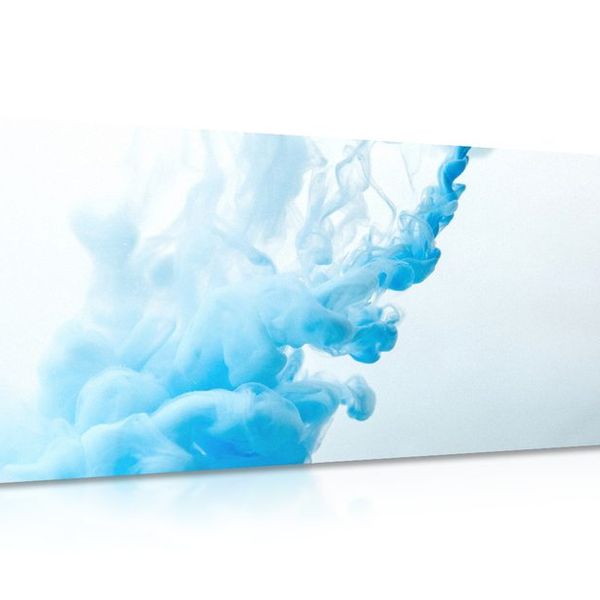 Obraz modrý atrament vo vode - 100x50
