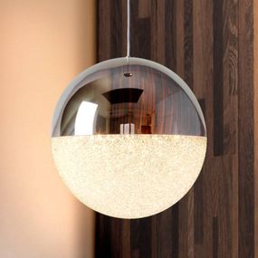 Schuller Valencia Guľaté závesné LED svietidlo Sphere, Ø 20 cm, Obývacia izba / jedáleň, kov, polykarbonát, 9.6W, Energialuokka: G