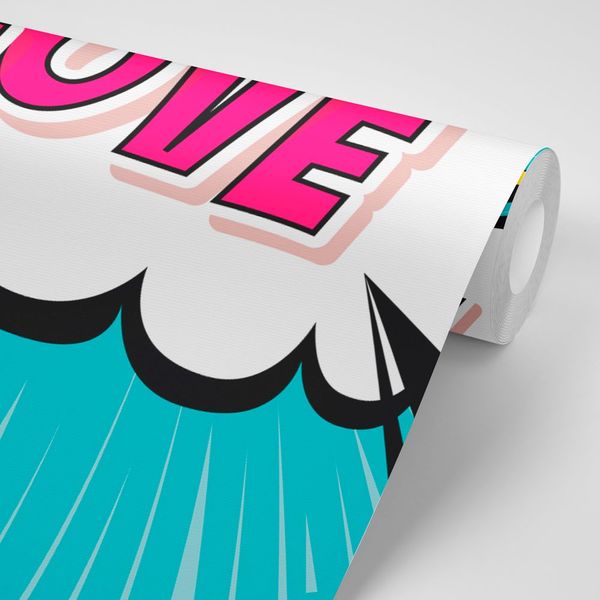 Samolepiaca tapeta s pop art dizajnom - LOVE - 450x300