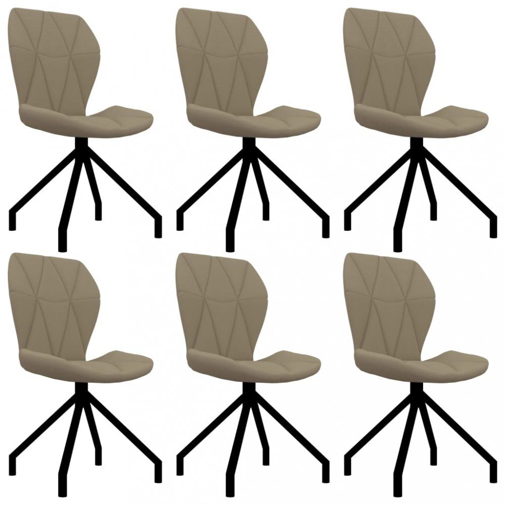 Jedálenská stolička 6 ks umelá koža Dekorhome Cappuccino