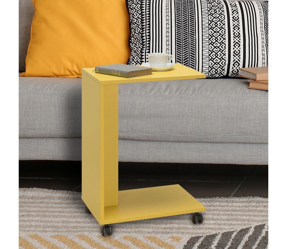Odkladací stolík 65x35 cm žltá