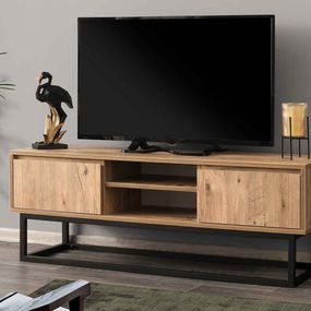 Dizajnový TV stolík Balwina 140 cm borovica