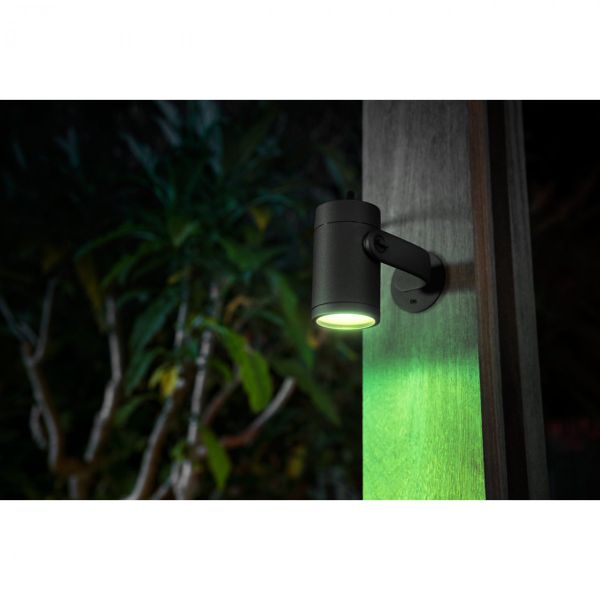Hue LED vonkajšie spotové zemné / nástenné svietidlo Philips Lily 17414/30 / P7 čierne, set 3ks + ad