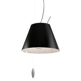 Luceplan Costanzina závesná lampa v čiernej, Obývacia izba / jedáleň, hliník, polykarbonát, E14, 42W