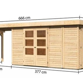 Drevený záhradný domček RETOLA 5 Lanitplast 636 cm