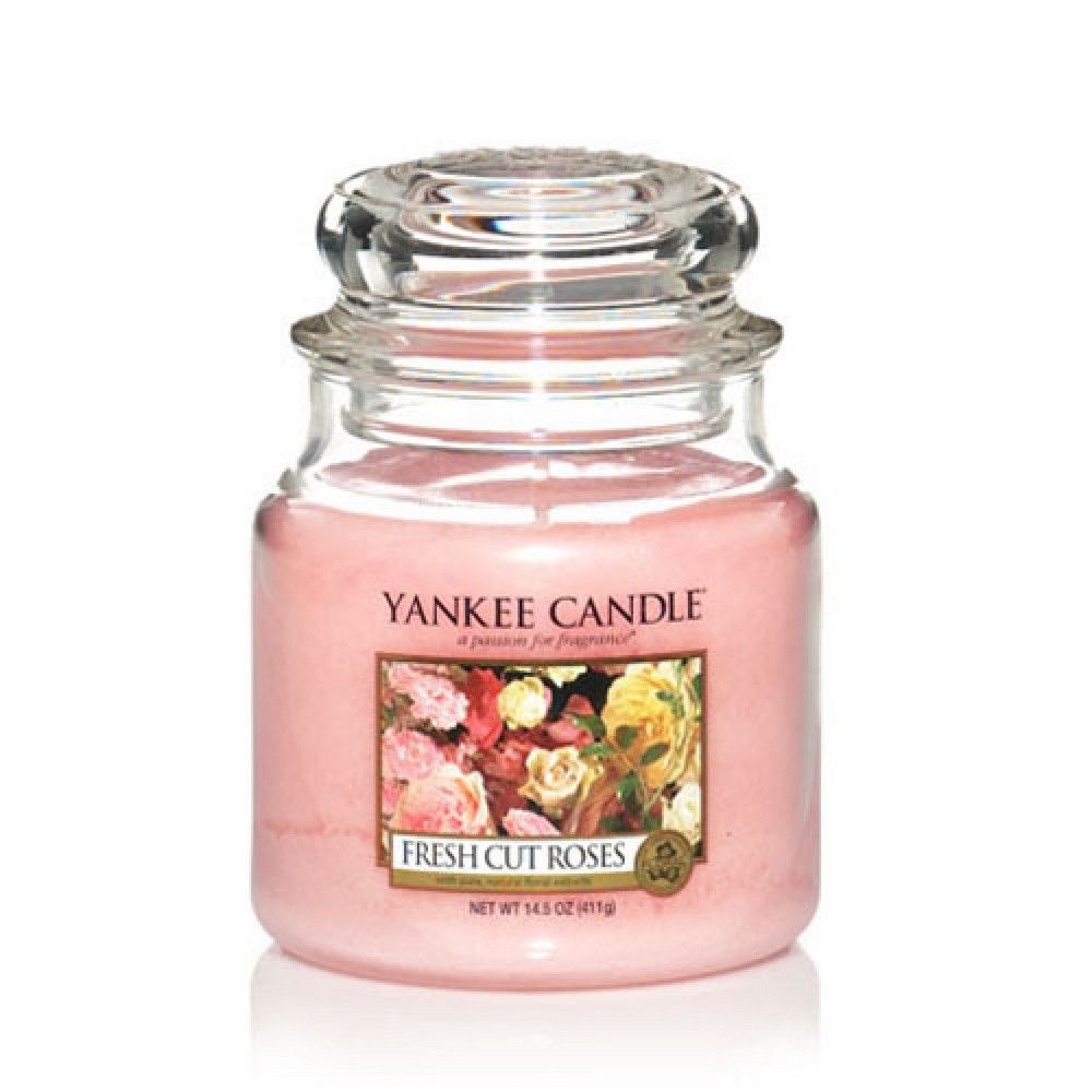 YANKEE CANDLE 1038356 FRESH CUT ROSES STREDNA SVIECKA 411G