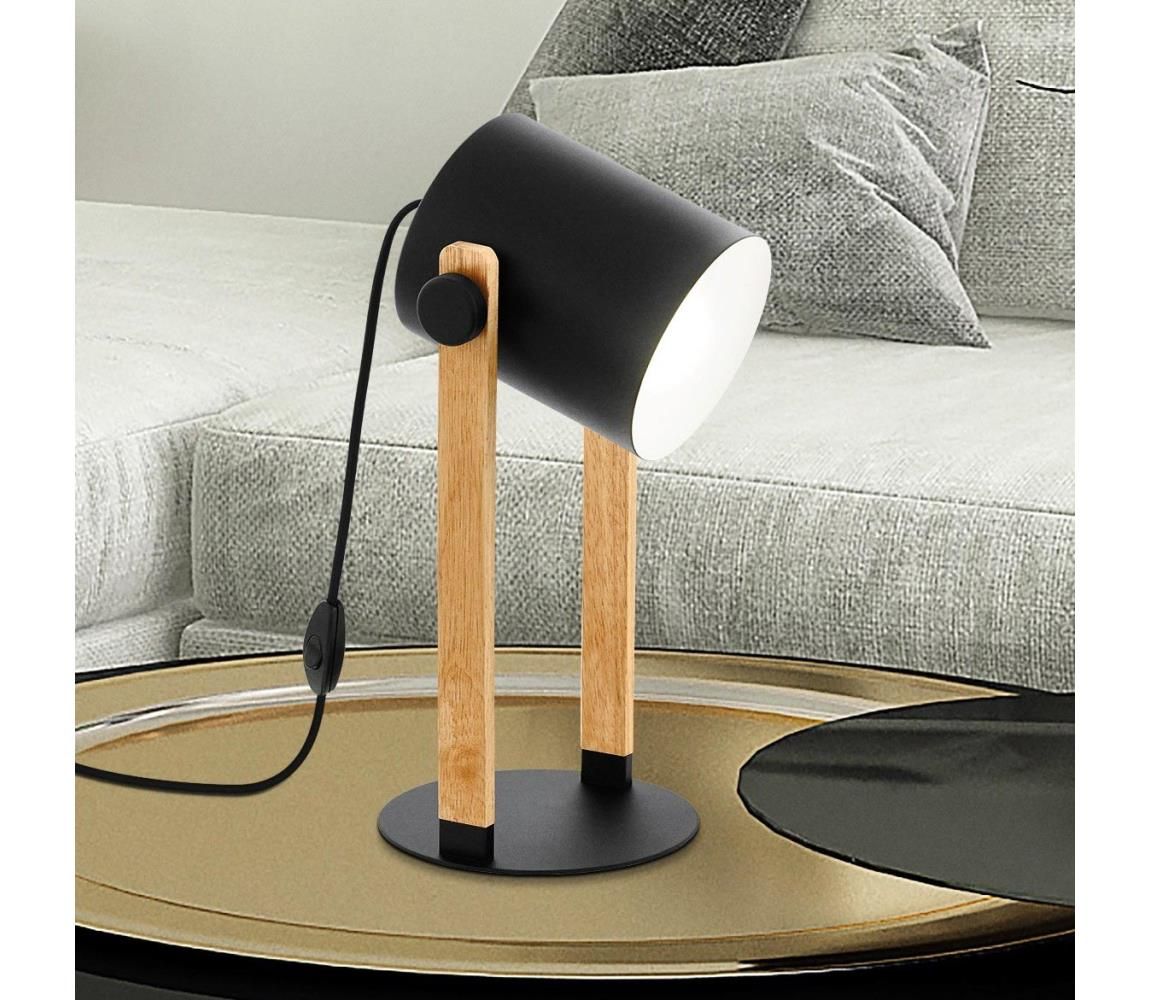 Eglo 43047 - Stolná lampa HORNWOOD 1xE27/28W/230V