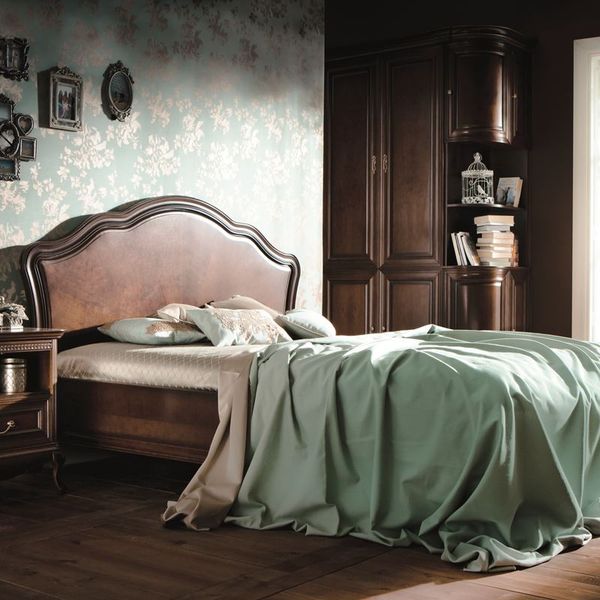Rustikálna manželská posteľ Verona V-T 160 - hnedá / biela