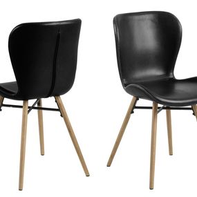 Dkton 23378 Dizajnová jedálenská stolička Alejo II, čierna