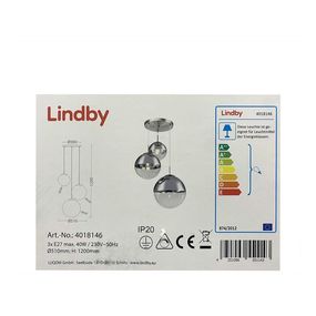 Lindby - Luster na lanku RAVENA 3xE27/40W/230V