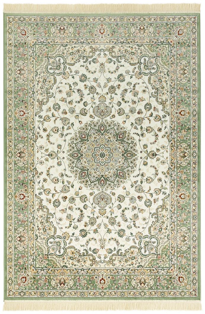 Nouristan - Hanse Home koberce Kusový koberec Naveh 104379 Ivory / Green - 135x195 cm