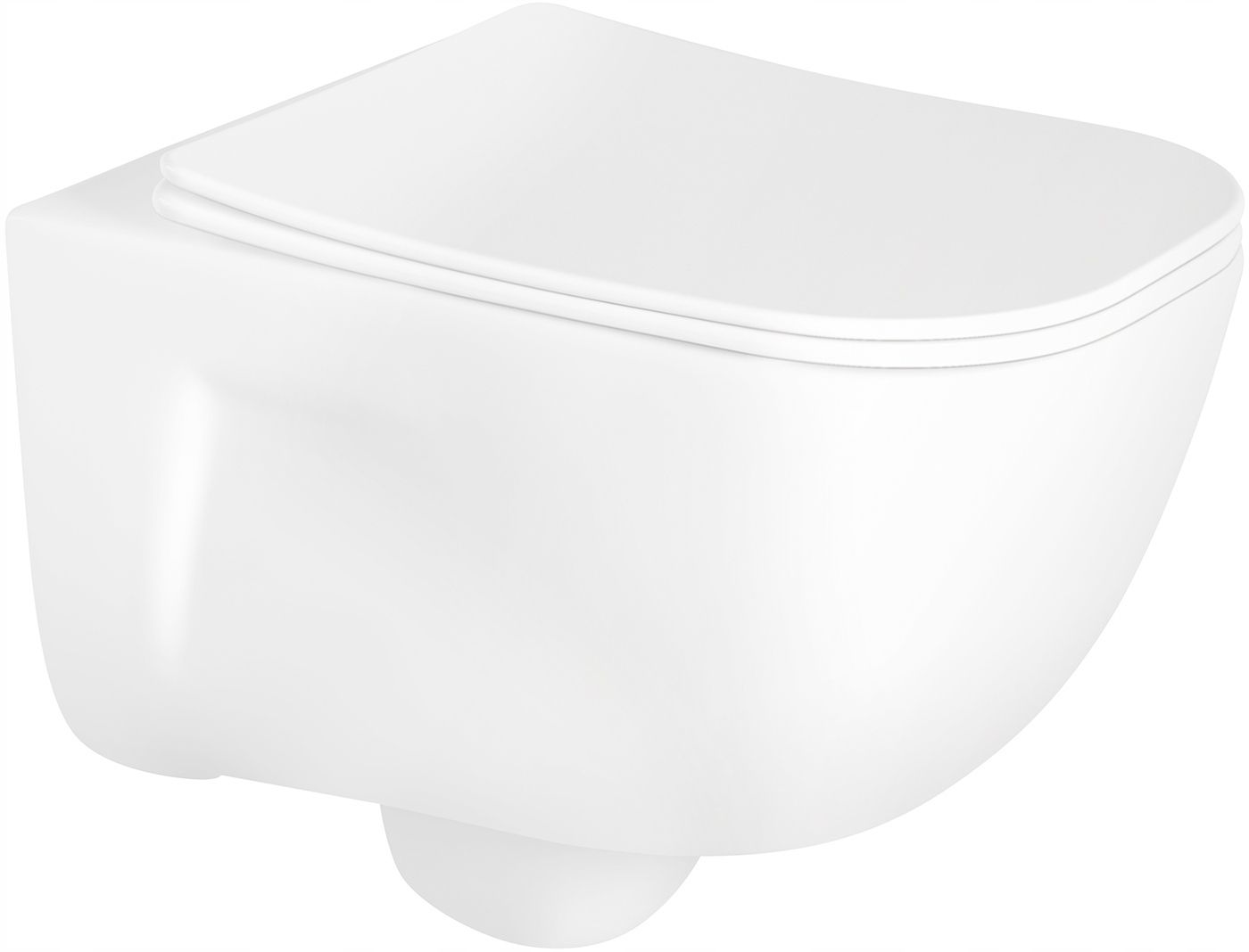 Závesné WC MARGO RIMLESS - biele + Duroplast sedátko slimplus