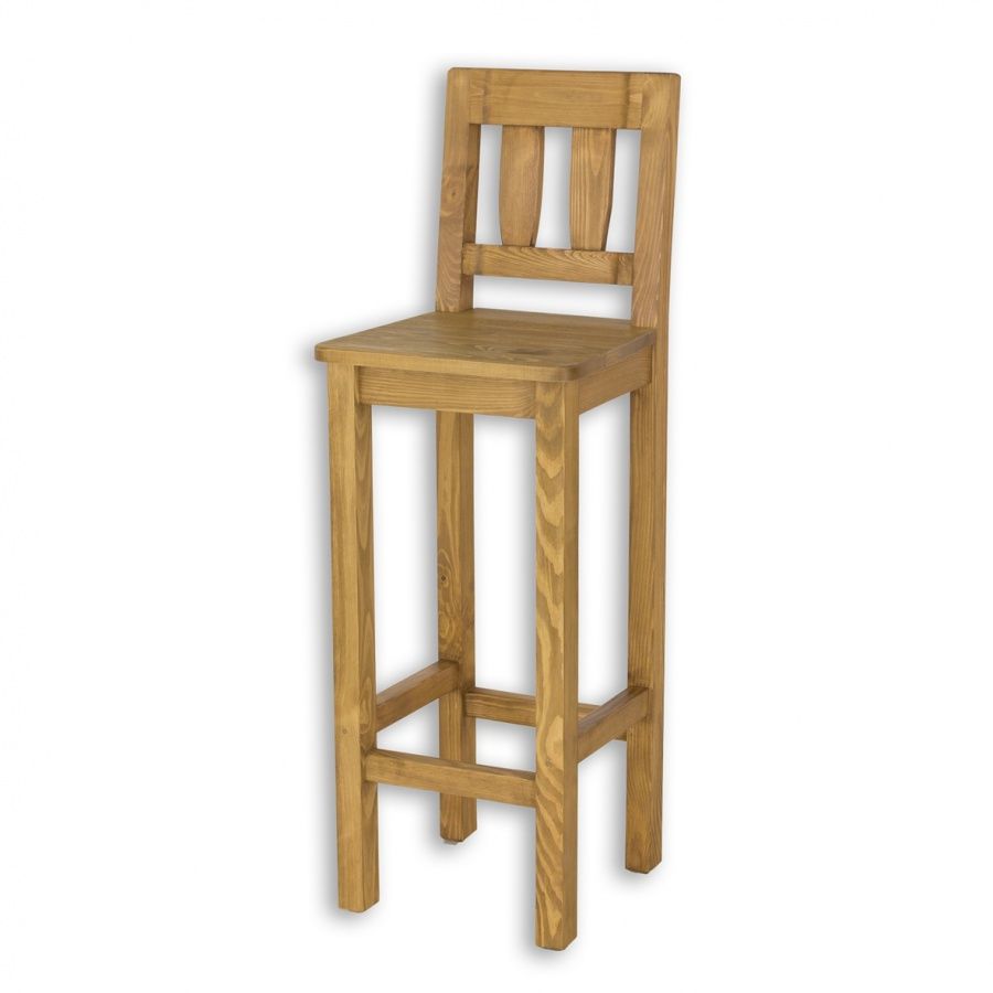 Barová stolička z masívu sil 10 - k16-antická biela