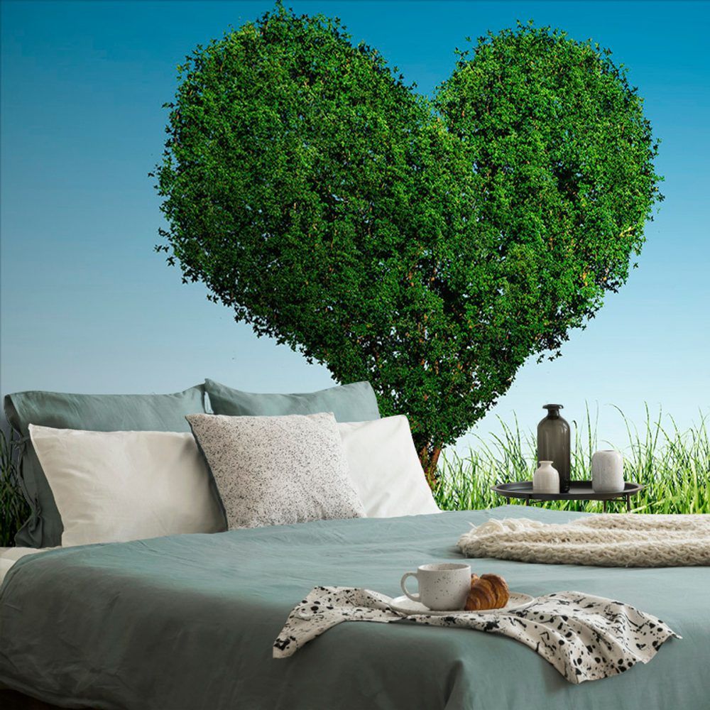 Samolepiaca tapeta strom v tvare srdca - 450x300