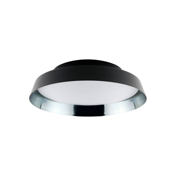 Carpyen Vonkajšie LED svetlo Boop! Ø37cm čierna/modrosivá, Kúpeľňa, kov, sklo, 20W, K: 10cm