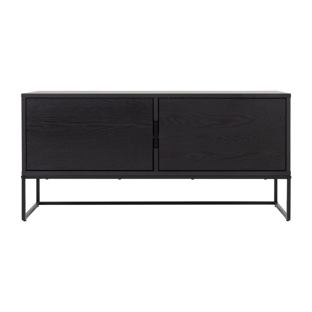 Čierny TV stolík Tenzo Lipp, 118 x 57 cm