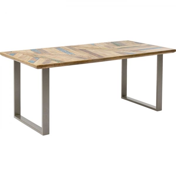 KARE Design Jídelní stůl Abstract - stříbrný kov, 180x90cm