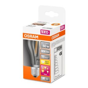 OSRAM Classic A LED E27 6, 5W 827 3-Step-dim, E27, 7W, Energialuokka: E, P: 10.5 cm
