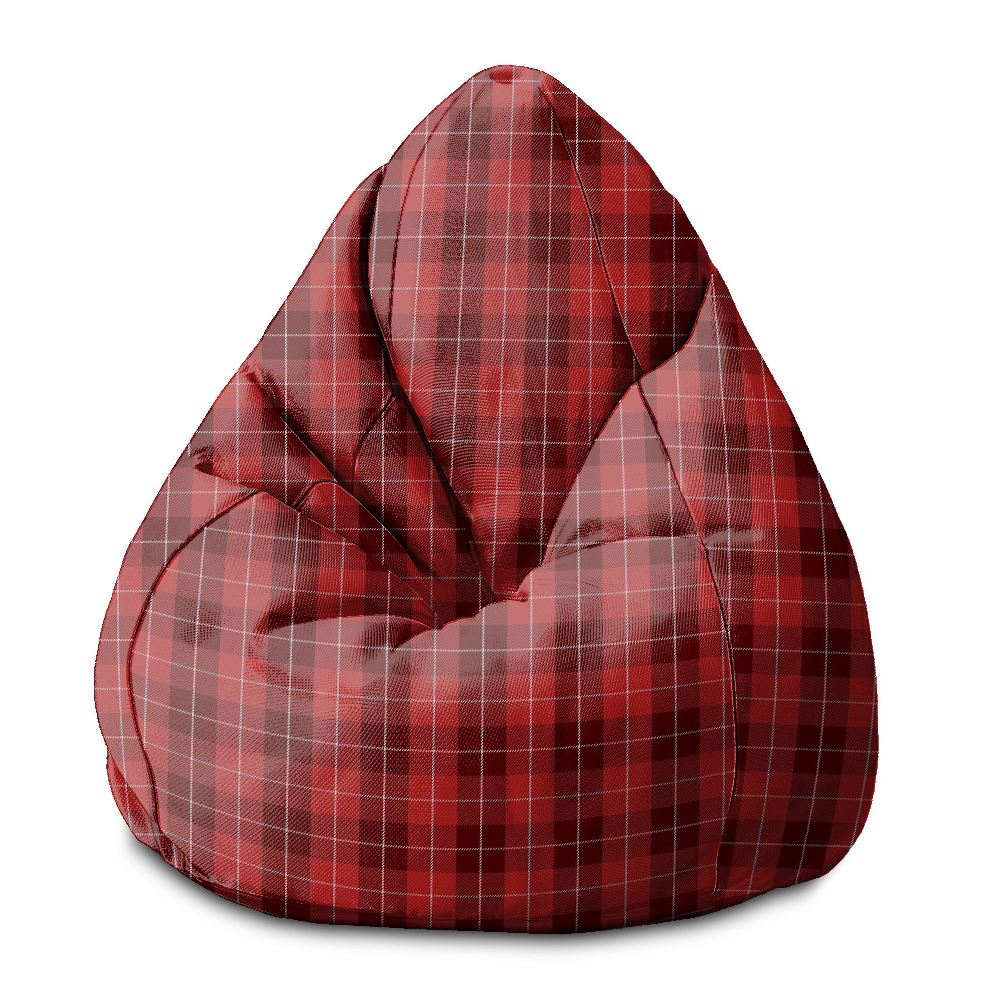 Sedací vak  Pearshape Christmas Red Checker