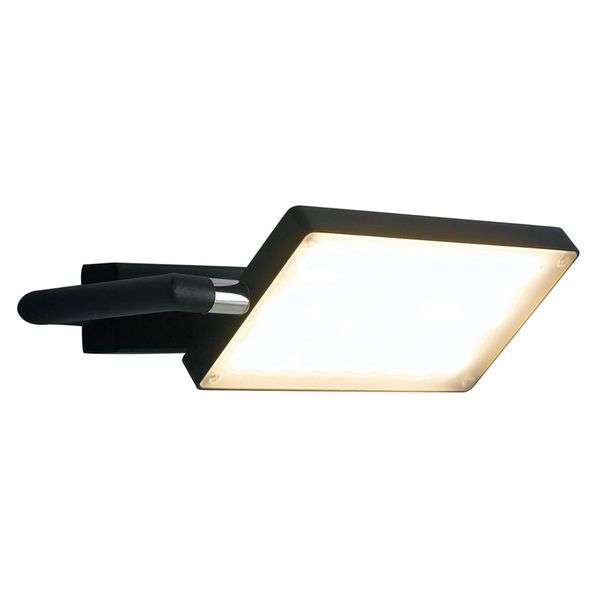 Eco-Light Nástenné LED svietidlo Book, čierne, Obývacia izba / jedáleň, hliník, 17W, L: 22.5 cm, K: 15cm