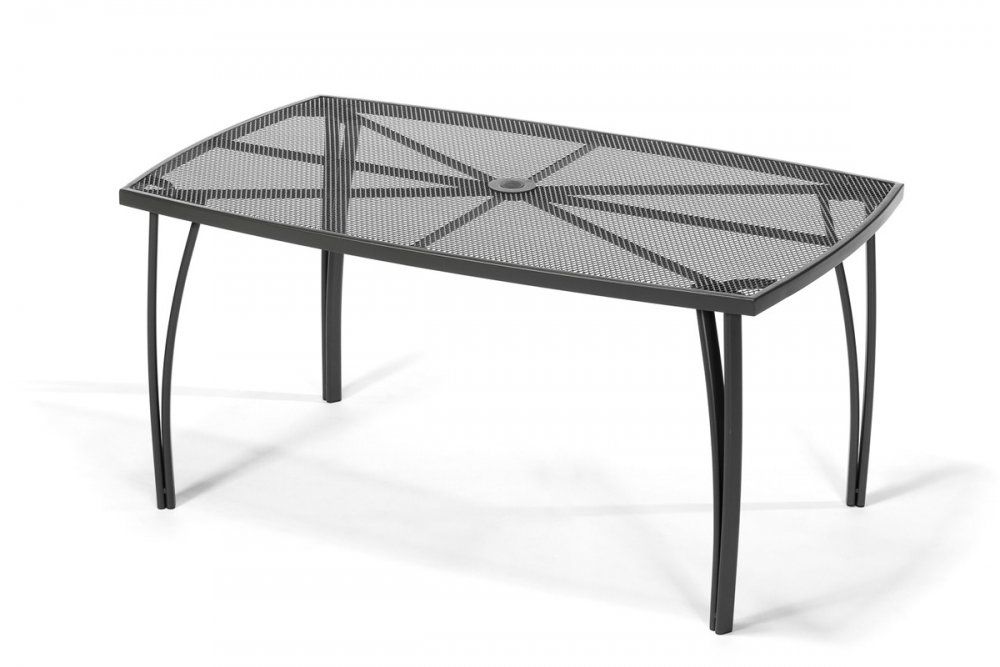 VerDesign, BABU záhradný kovový stôl, čierny kov - chróm, aluminium, strieborný...
