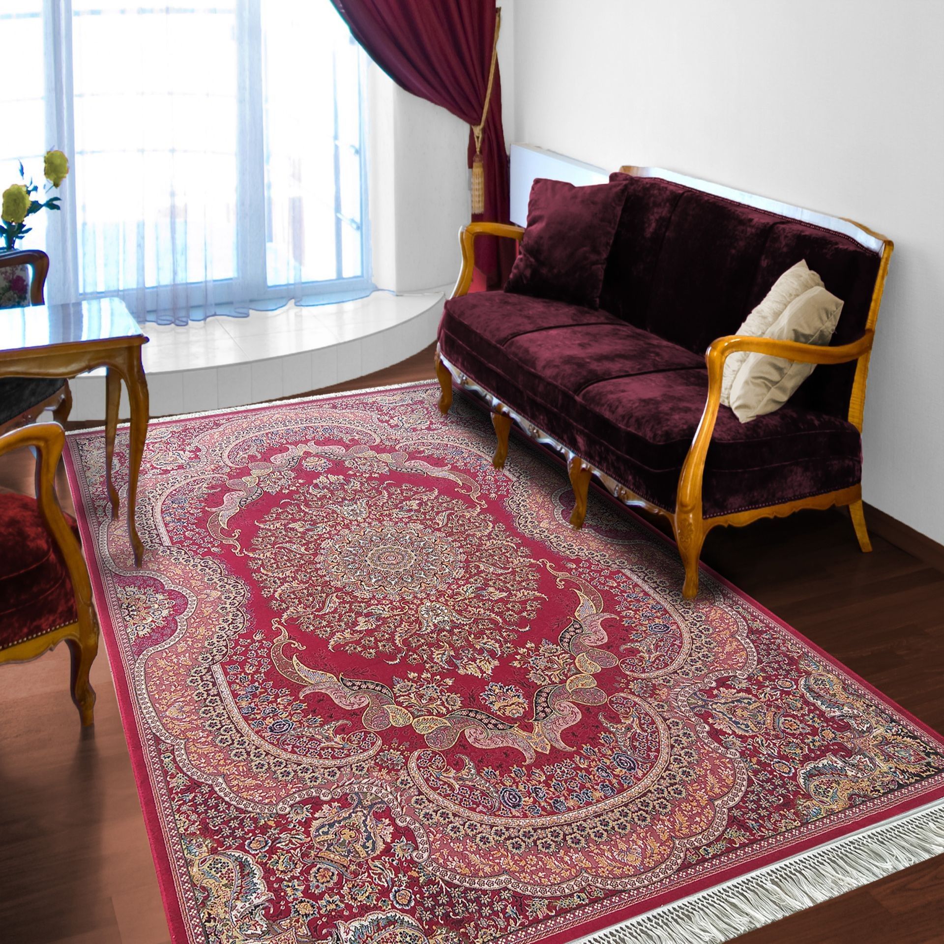 DomTextilu Exkluzívny červený koberec s krásnym vzorom 67156-241862