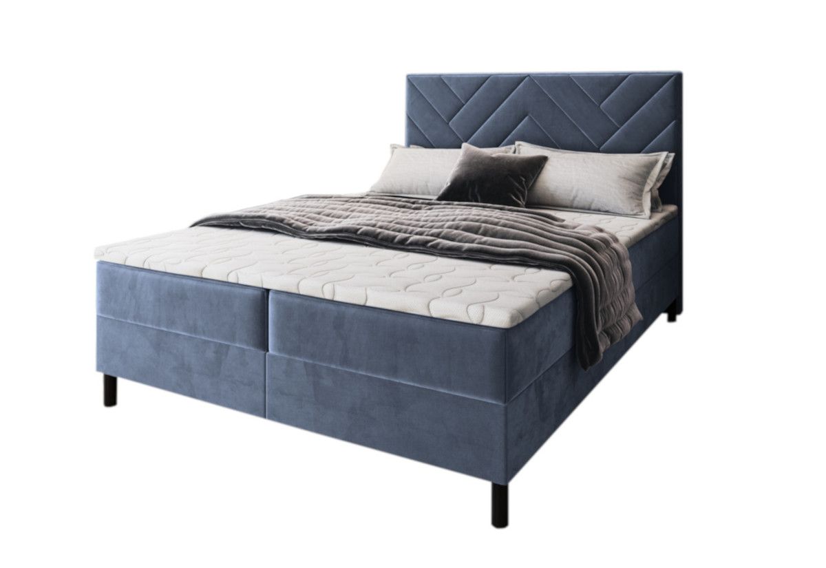 Expedo Čalúnená posteľ boxspring ROKOS + topper, 180x200, monolith 70