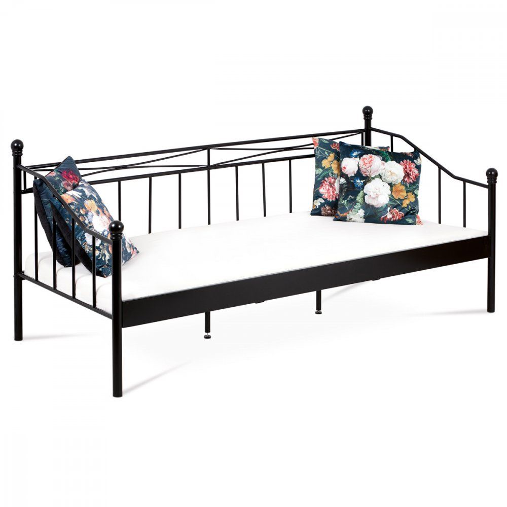 AUTRONIC BED-1905 BK posteľ jednolôžková 90x200, kov čierny matný