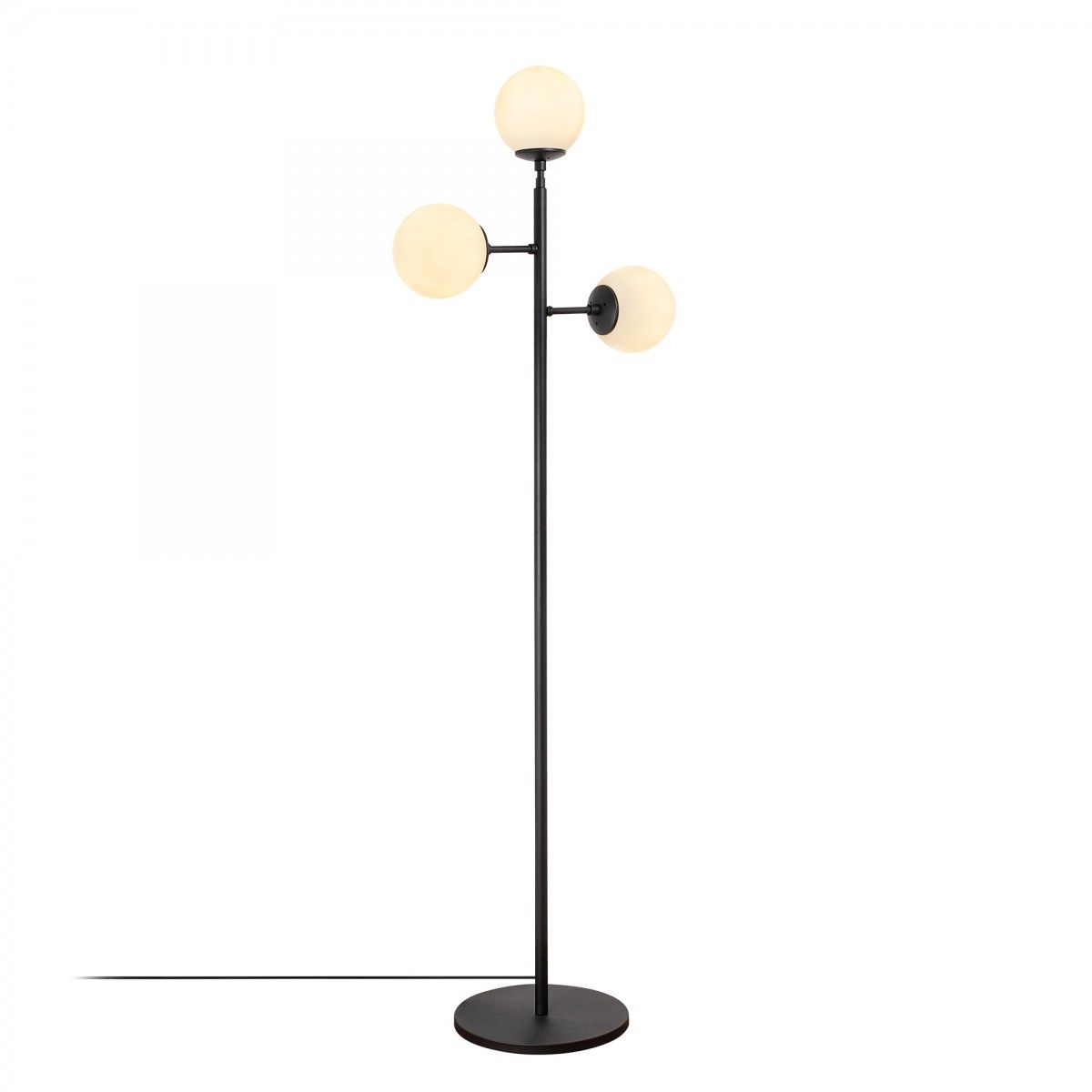 Stojacia lampa Atmaca 163 cm čierna