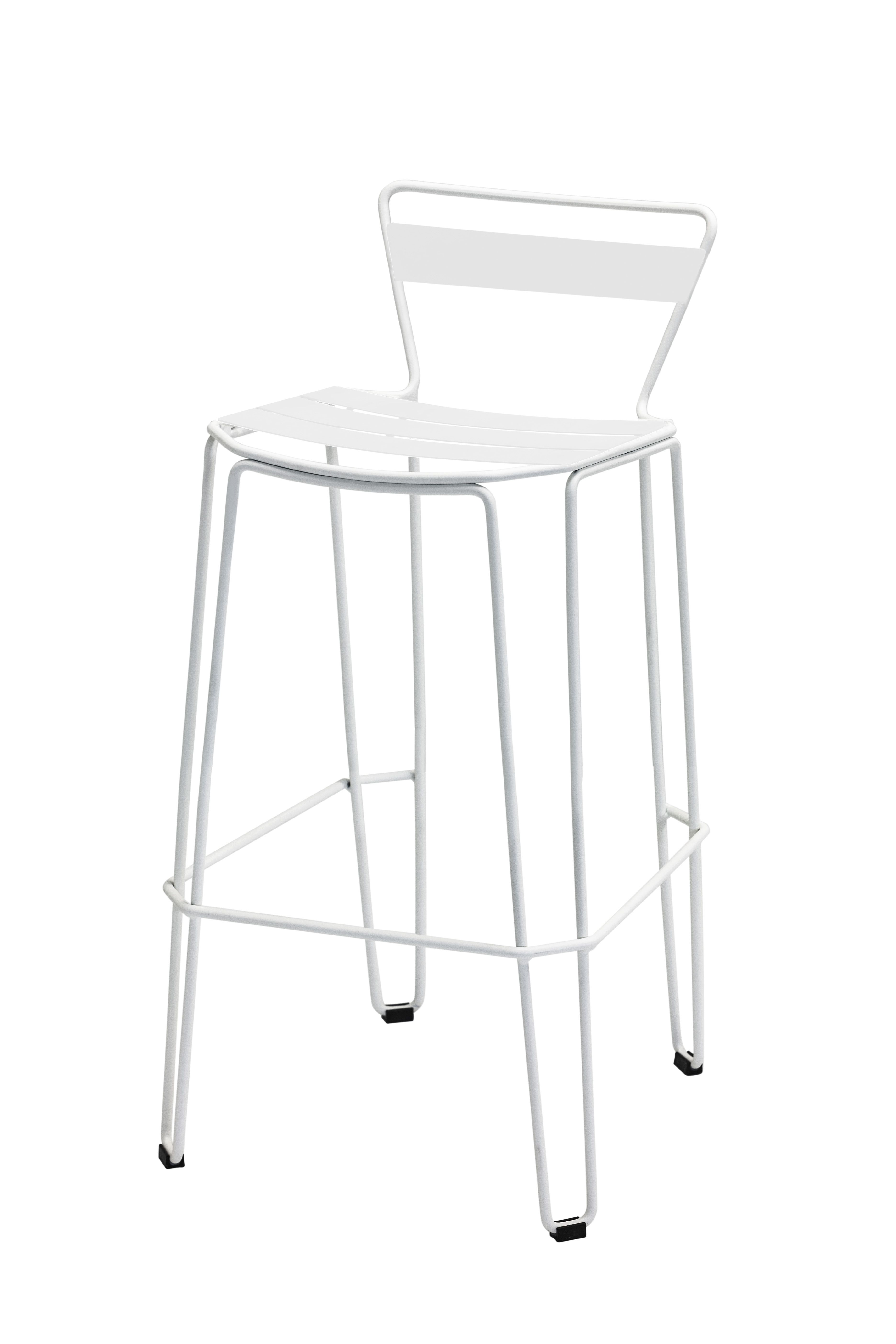 ISIMAR - Barová stolička MALLORCA nízka - biela