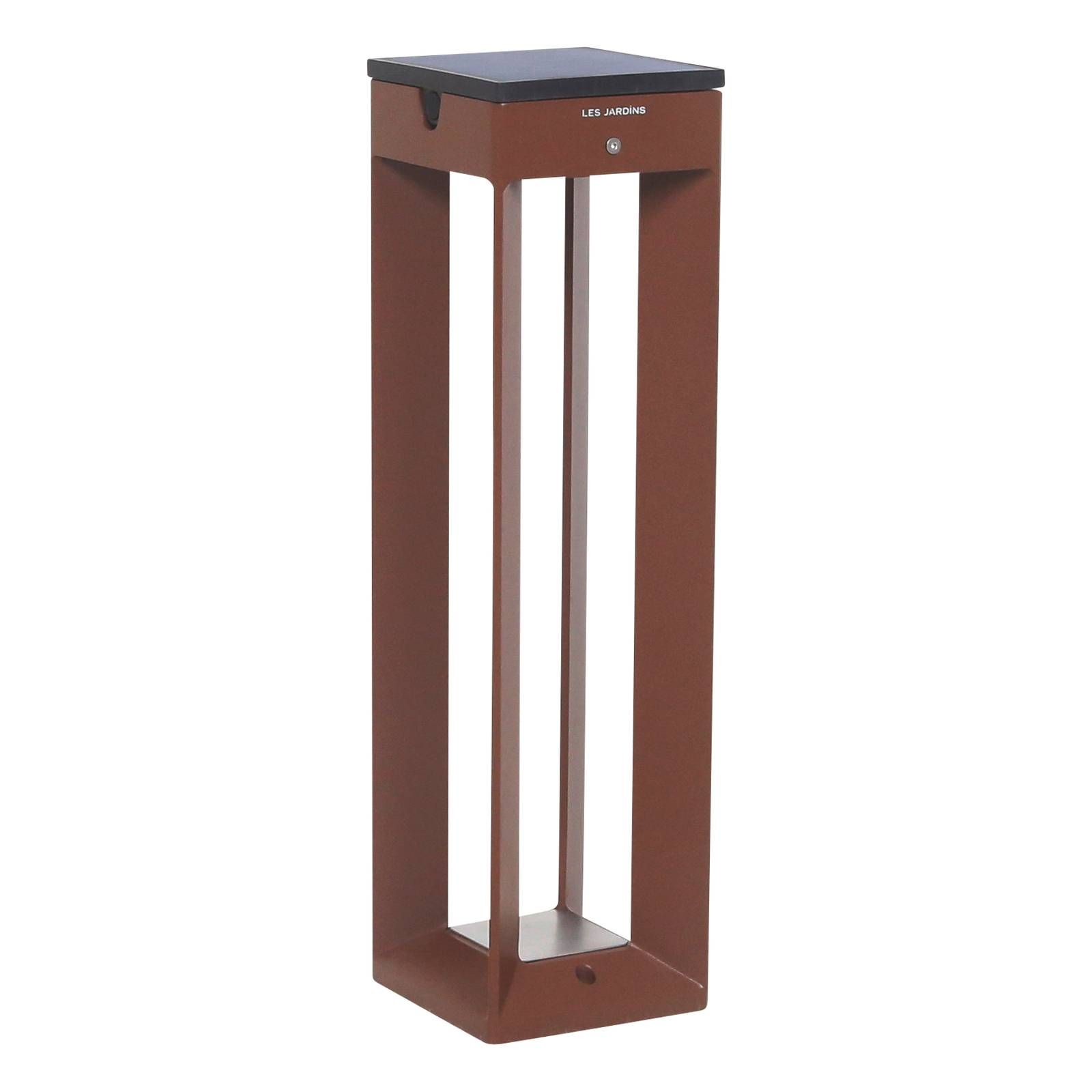 Les Jardins Solárna LED lampa Borne so snímačom, 45 cm, corten, hliník, 3W, P: 13 cm, L: 13 cm, K: 45cm