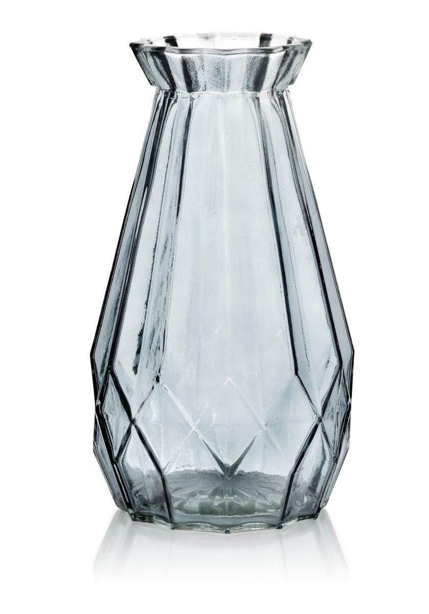 Sklenená váza Serenite 25 cm nebeská šedá
