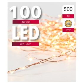 SVENSKA LIVING Vianočná svetelná reťaz 100 LED medený 5m