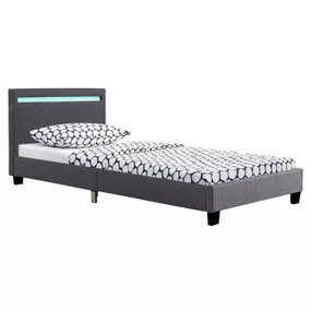 Germany24 - Čalúnená posteľ Verona 90 x 200 cm - šedá