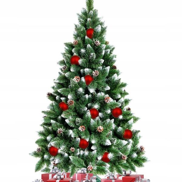DomTextilu Vianočný stromček s imitáciou snehu na vetvičkách s výškou 220 cm 11850